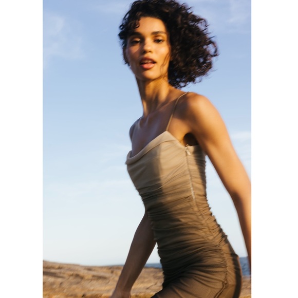 Zara PRINT DRESS WITH TULLE - Picture 13 of 16